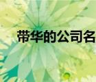 带华的公司名字大全（带华的公司名字）