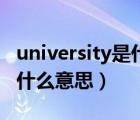 university是什么意思怎么读（university是什么意思）