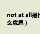 not at all是什么意思中文（not at all是什么意思）