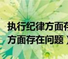 执行纪律方面存在问题及原因分析（执行纪律方面存在问题）