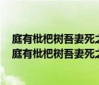 庭有枇杷树吾妻死之年所手植也今已亭亭如盖矣用意何在（庭有枇杷树吾妻死之年所手植）