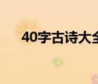 40字古诗大全（小学生日记40字大全）