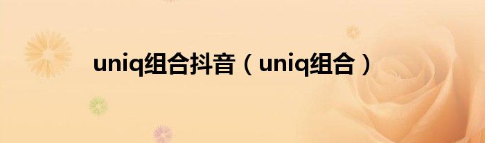 uniq组合抖音（uniq组合）