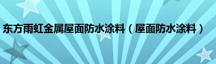 东方雨虹金属屋面防水涂料（屋面防水涂料）