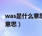 was是什么意思英语翻译成中文（was是什么意思）