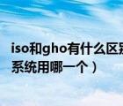 iso和gho有什么区别（iso与gho的区别 专业术语看不懂 装系统用哪一个）