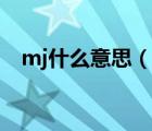 mj什么意思（说一说mj什么意思的简介）