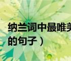 纳兰词中最唯美的句子朗诵（纳兰词中最唯美的句子）