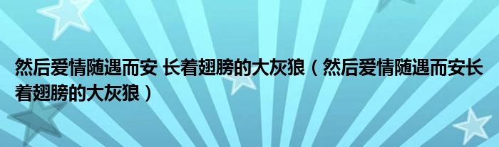 然后爱情随遇而安 长着翅膀的大灰狼（然后爱情随遇而安长着翅膀的大灰狼）