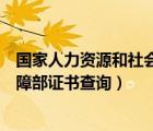 国家人力资源和社会保障部的证书（国家人力资源和社会保障部证书查询）