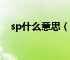 sp什么意思（说一说sp什么意思的简介）