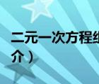 二元一次方程组（说一说二元一次方程组的简介）