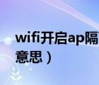 wifi开启ap隔离是什么（开启ap隔离是什么意思）