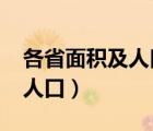 各省面积及人口一览表2022（四川省面积及人口）