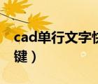 cad单行文字快捷键命令（cad单行文字快捷键）