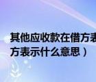 其他应收款在借方表示增加还是减少（其他应收款余额在借方表示什么意思）