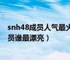 snh48成员人气最火是谁（snh48成员人气排名图snh48成员谁最漂亮）