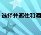 选择并遮住和调整边缘的区别（选择并遮住）