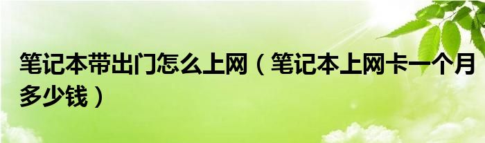 笔记本带出门怎么上网（笔记本上网卡一个月多少钱）