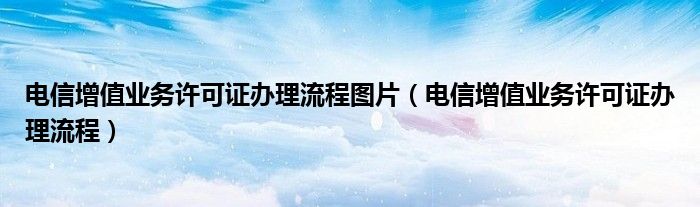 电信增值业务许可证办理流程图片（电信增值业务许可证办理流程）