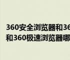 360安全浏览器和360极速浏览器哪个更好（360安全浏览器和360极速浏览器哪个好）