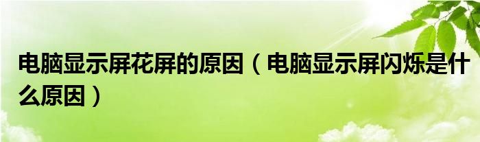 电脑显示屏花屏的原因（电脑显示屏闪烁是什么原因）