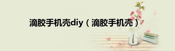 滴胶手机壳diy（滴胶手机壳）