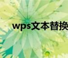 wps文本替换快捷键（wps替换快捷键）