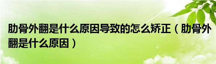 肋骨外翻是什么原因导致的怎么矫正（肋骨外翻是什么原因）