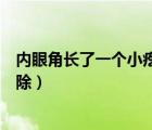 内眼角长了一个小疙瘩摸一下疼（内眼角有个小疙瘩怎么消除）