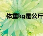 体重kg是公斤还是斤（kg是公斤还是斤）