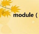 module（说一说module的简介）