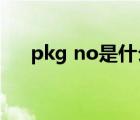 pkg no是什么意思（pkg是什么意思）