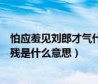 怕应羞见刘郎才气什么意思（刘郎已恨晴川远一入孤峰春梦残是什么意思）