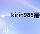 kirin985是什么处理器（kirin 970）