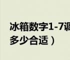 冰箱数字1-7调哪个最冷（夏天冰箱温度调到多少合适）