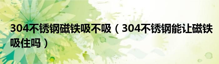 304不锈钢磁铁吸不吸（304不锈钢能让磁铁吸住吗）