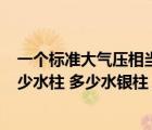 一个标准大气压相当于多少水柱（1 一个标准大气压等于多少水柱 多少水银柱）