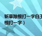 斩草除根打一字白玉无瑕打一字军事论文打一成语（斩草除根打一字）