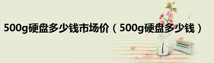 500g硬盘多少钱市场价（500g硬盘多少钱）