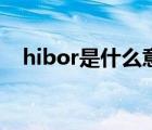 hibor是什么意思啊（hibor是什么意思）