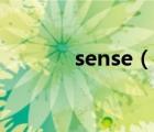 sense（说一说sense的简介）