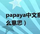 papaya中文意思是什么（papago中文是什么意思）