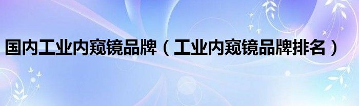 国内工业内窥镜品牌（工业内窥镜品牌排名）