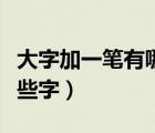 大字加一笔有哪些字旁的字（大字加一笔有哪些字）