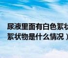 尿液里面有白色絮状物是什么情况引起的（尿液里面有白色絮状物是什么情况）