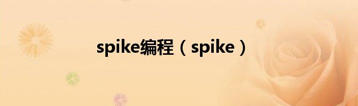 spike编程（spike）