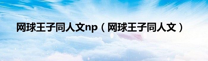 网球王子同人文np（网球王子同人文）