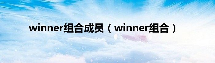 winner组合成员（winner组合）