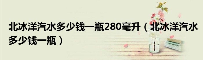 北冰洋汽水多少钱一瓶280毫升（北冰洋汽水多少钱一瓶）